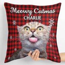 Meowy Catmas - Personalized Pillow - Christmas Gifts For Dog Lovers, Cat Lovers, Pet Lovers