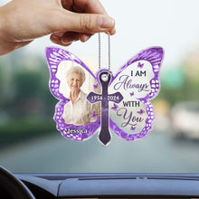 Custom Photo I'm Always With You - Customized Personalized Butterfly Car Ornament - Gift For Memorial Family Loss Gift