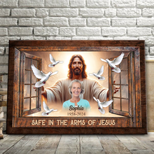 Safe In The Arms Of Jesus - Memorial Gifts - Personalized Canvas Prints