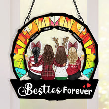 Bestie Forever - Customized Personalized Window Suncatcher Ornament - Christmas Gift For Bestie Best Friend