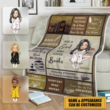 Personalized Custom Flannel Blanket My Reading Blanket I Am A Bookaholic - Gift For Book Lovers