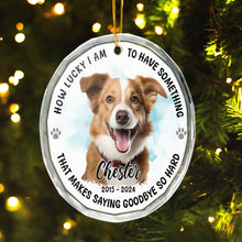 Custom Photo Of Your Cute Pet - Personalized Glass Ornament - Memorial Gift For Pet Lover