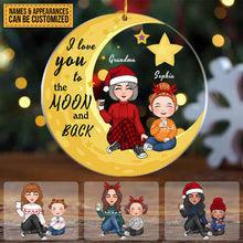 Moon Pattern Doll Parents & Kid Personalized Ornament - Christmas Gift For Parents And Kid