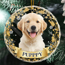 Custom Pet Photo - Personalized Glass Ornament - Christmas Gift For Dog Lovers, Pet Lovers