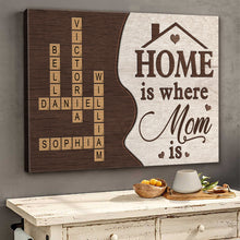 Home Is Where Grandma Is - Personalized Customized Canvas - Gift For Family Members