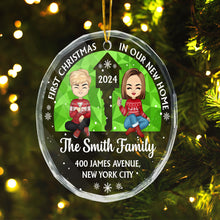 Christmas In Our Home - Customized Personalized Glass Ornament - Christmas Gifts For Couple Husband Wife