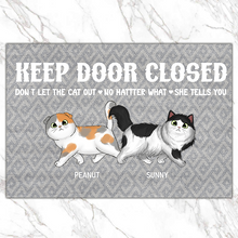 Keep Door Closed - Personality Customized Doormat - Gift For Cat Lover Pet Lover