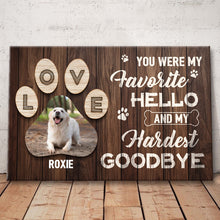 You Were My Favorite Pet - Custom Canvas, Gifts Personalized Custom Framed Canvas Wall Art