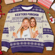 Custom Photo Happy Christmas - Customized Personalized Ugly Sweater - Gift For Family Couple Friend