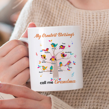 My Greatest Blessings Call Me Gift For Grandpa Grandma Personalized Custom Ceramic Mug