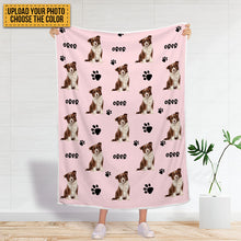 Custom Photo Colorful Upload Pet Image - Gift For Dog Lovers - Personalized Blanket