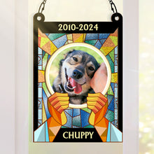 Pet Memorial - Memorial Window Suncatcher Ornament - Gift For Pet Loss