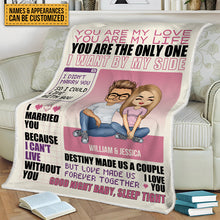 Personalized Fleece Blanket - I Married You Because I Can't Live Without You - Gift For Couples