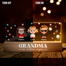 We Love You - Customized Acrylic LED Night Light - Gifts For Family Grandma Grandpa