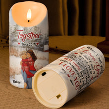 Warm Christmas With Romantic Candle LED - Personalized Candle LED Light - Christmas Gift For Couples, Lovers, Husband Wife