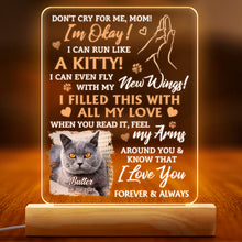 Custom Pet Photo Don't Cry For Me - Customized Personalized 3D LED Light - Gift For Memorial Dog Family Loss Gift