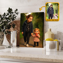 Cartoonize Your Photo Pixar Style - Turn Your Photo to Cartoon Canvas - Gift For Family Members, Siblings