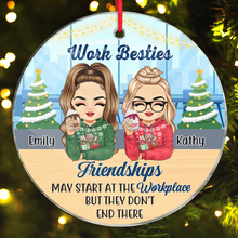 Christmas Work Bestie - Customized Personalized Acrylic Ornament - Christmas Gift For Bestie Sister Friend