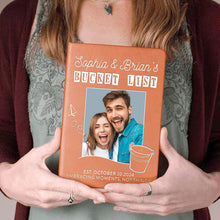 Couple Bucket List - Personalized Leather Journal - Gift For Couples, Book Lovers