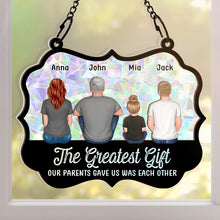 My Greatest Gift Is Our Family - Personalized Acrylic Window Suncatcher Ornament - Christmas Gift For Family Members