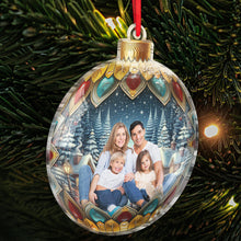 Custom Photo Family Christmas Bauble - Customized Acrylic Ornament - Christmas Gift For Familly