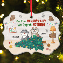 On The Naughty List Regret Nothing Funny Cat Expression - Personalized Customized Ornament - Christmas Gifts For Pet Lover