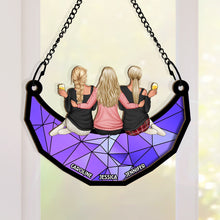 Sister Ornament - Personalized Acrylic Window Suncatcher Ornament - Gift For Sisters Besties