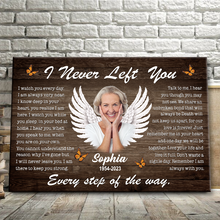 Angel Wings I Never Left You Love  - Personalized Canvas Prints, Upload Photo, Memorial Gifts