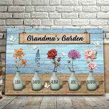 Custom Birth Month Flowers - Personalized Canvas Prints - Gift For Mother