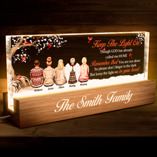 Keep The Light On - Customized Personalized Acrylic LED Night Light - Memorial Gifts For Family, Loss