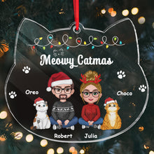 Couple You & Me And The Cats Cat Face Shape Christmas - Christmas Gift For Couple , Cat Lovers