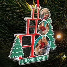 Custom Family Photo Pine Tree Shaped Ornament - Personalized Acrylic Ornament - Christmas Gifts For Family Members