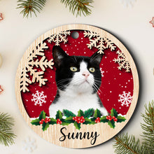 Custom Photo Your Chrismas Lovely Pet Personalized 2-Layered Wooden Ornament Christmas Gifts For Pet Lover