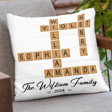 Make Your Room Trendy With Crossword Pillow - Customized Personalized Pillow - Gift For Family Members