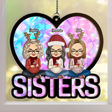 Sisters Besties - Personalized Window Suncatcher Ornament - Gift For Besties, Sisters