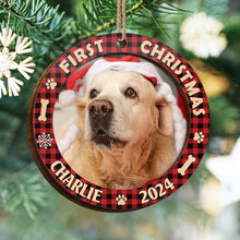 First Christmas - Personalized 2-Layered Wooden Ornament - Christmas Gifts For Dog Lover, Cat Lover