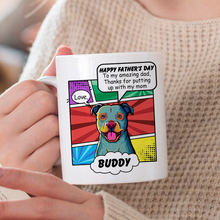 Pop Art Amazing Mom/Dad  -  Personalized Custom Ceramic Mug Gift For Dog Lovers