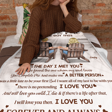 The Day I Met You Couples  - Personalized Photo Blanket - Gifts For Couples