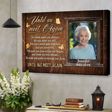 Until We Meet Again - Memorial Gifts, Personalized Custom Framed Canvas Wall Art