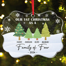 Our First Christmas - Personalized Custom Acrylic Ornament Christmas Family Gift