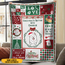 Personalized Custom Fleece Flannel Blanket Christmas Blanket Gifts For Pet Lovers