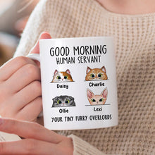 Goodmorning Human - Customized Personalized Mug - Funny Gift For Cat Pet Lover Cat Mom Cat Dad