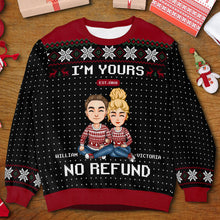 I'm Yours - Customized Personalized Ugly Sweater - Christmas Gift For Couple Husband Wife