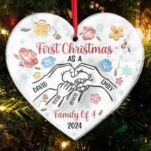 First Christmas As A Family - Personalized Custom Acrylic Ornament - Christmas Gift For Family