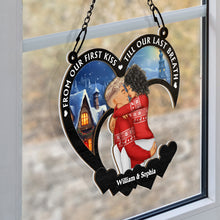 From Our First Kiss - Customized Personalized Window Suncatcher Ornament - Gift For Couple Husband Wife