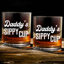 Daddy's Sippy Cup - Personalized Custom Whisky Glass - Father's Day Gift For Dad, Grandpa, Husband, Him