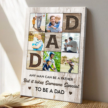 Custom Photo - Someone Special To Be A Dad -  Customized Personality Canvas - Gift For Dad Father