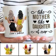 Like Mother Like Daughter Leopard -  Gift For Mother, Mom Personalized Custom Ceramic Mug