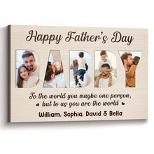 Custom Photo Gift Happy Father's Day  - Personalized Customized Canvas - Gift Ideas Father's Day Gift For Dads