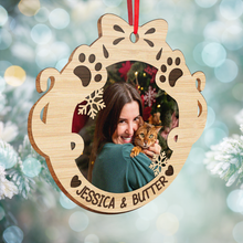 Custom Photo - My Furry Baby - Personalized Wooden Cutout Ornament - Christmas Gift For Cat Mom, Pet Lover